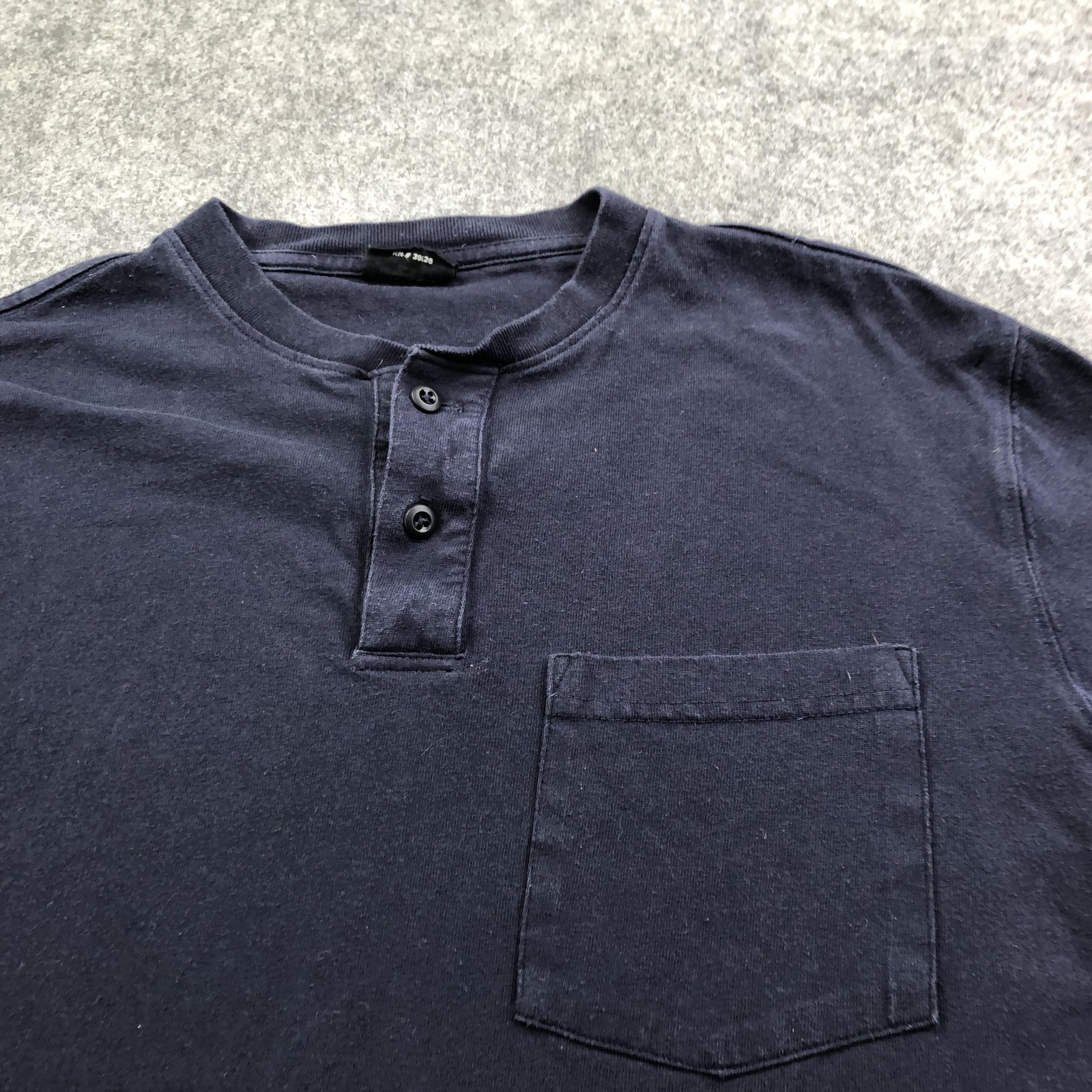 Filson Shirt Mens Small Blue Henley Long Sleeve Pocket Button Made In USA gallery