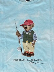 NWT POLO RALPH LAUREN Blue Custom Slim Fit FISHERMAN “POLO BEAR” T-Shirt XXL
