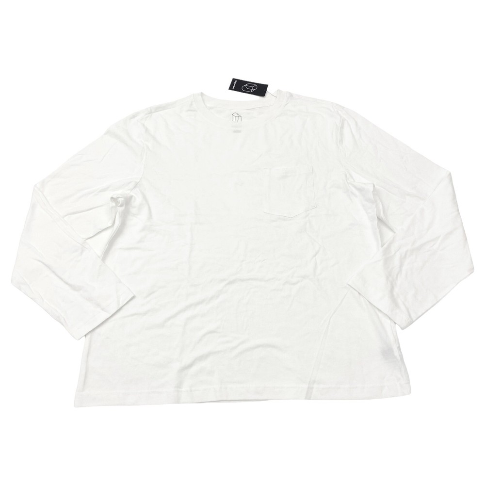 Original Use Mens Size L Crew Neck Long Sleeve T-Shirt True White NWD