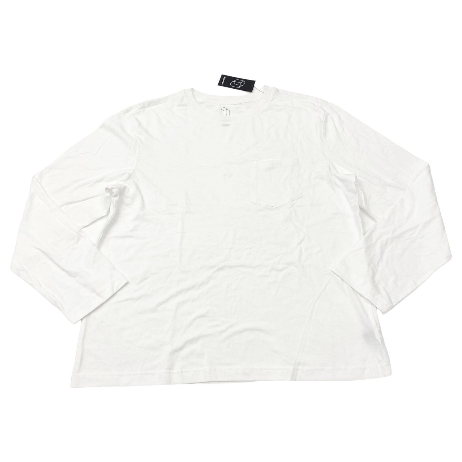 Original Use Mens Size L Crew Neck Long Sleeve T-Shirt True White NWD