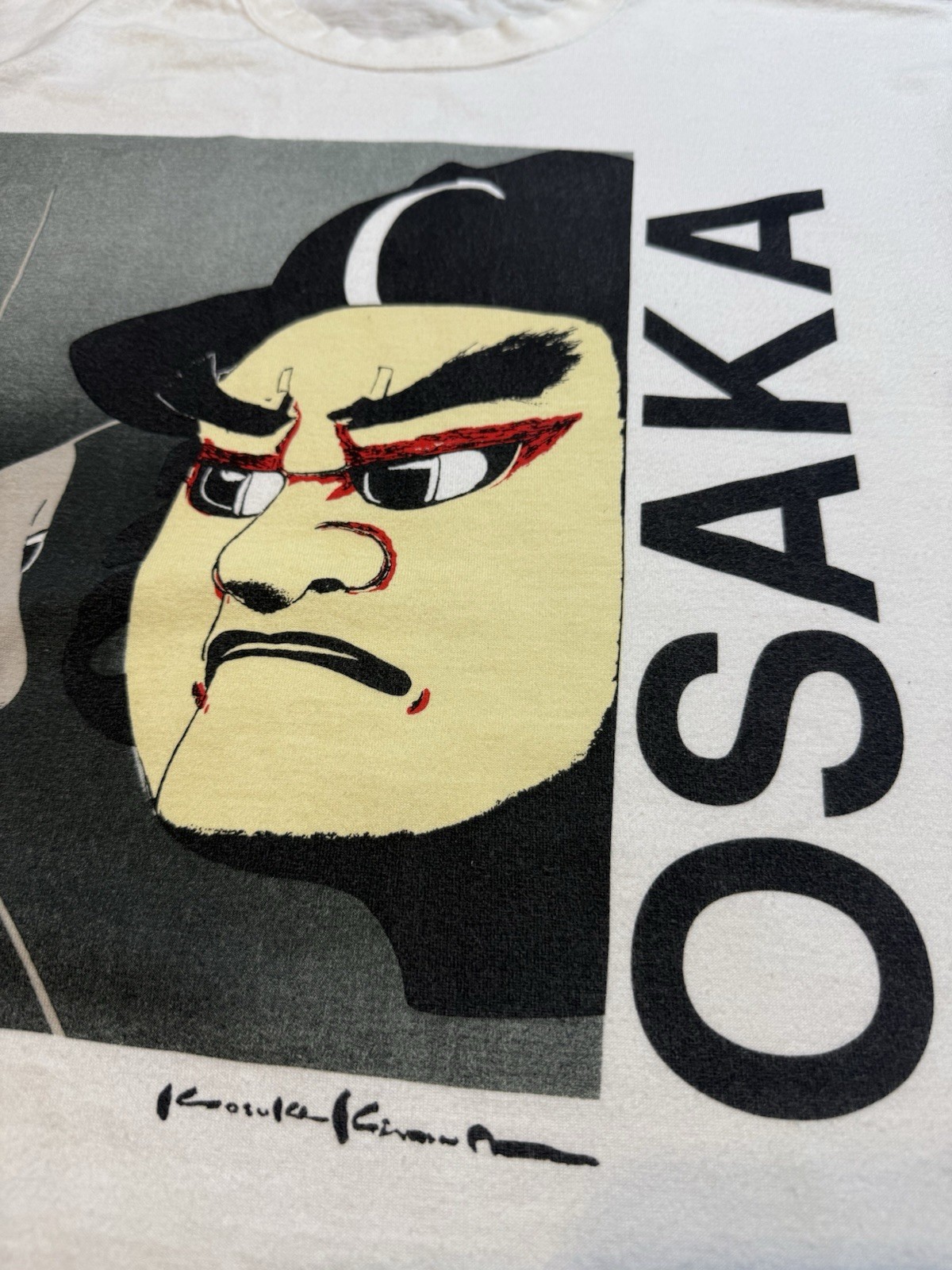 Vintage 90's Kimura Kosuke Art Osaka Poem A Tale Bunraku Tshirt USED SEE PICS!!! gallery