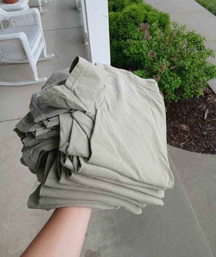 Comfort Colors Blank T-Shirt in Khaki - 10 SHIRTS - VARIOUS SIZES - S, M, L, XL gallery