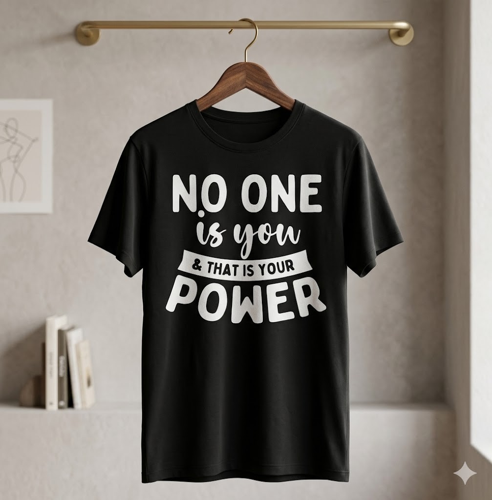 No One Is You & That Is Your Power - Uplifting Motivational T-Shirt - H086 gallery