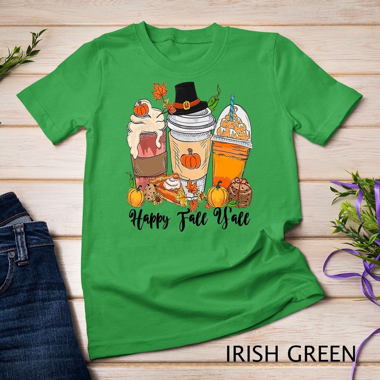 Happy Fall Y'all Pumpkin Truck Autumn Thanksgiving Unisex T-shirt gallery