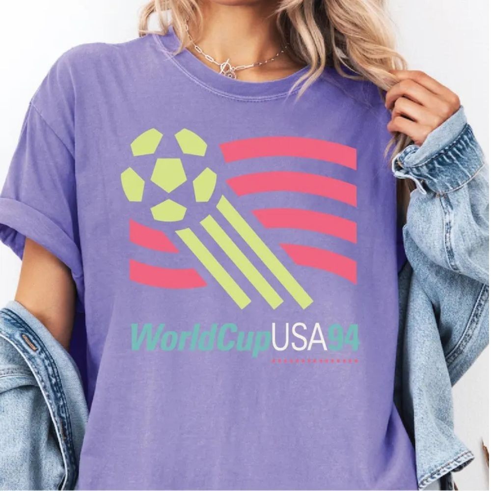 Vintage 1994 USA World Cup T Shirt | Bold 90's Colors | Retro Soccer Graphic gallery