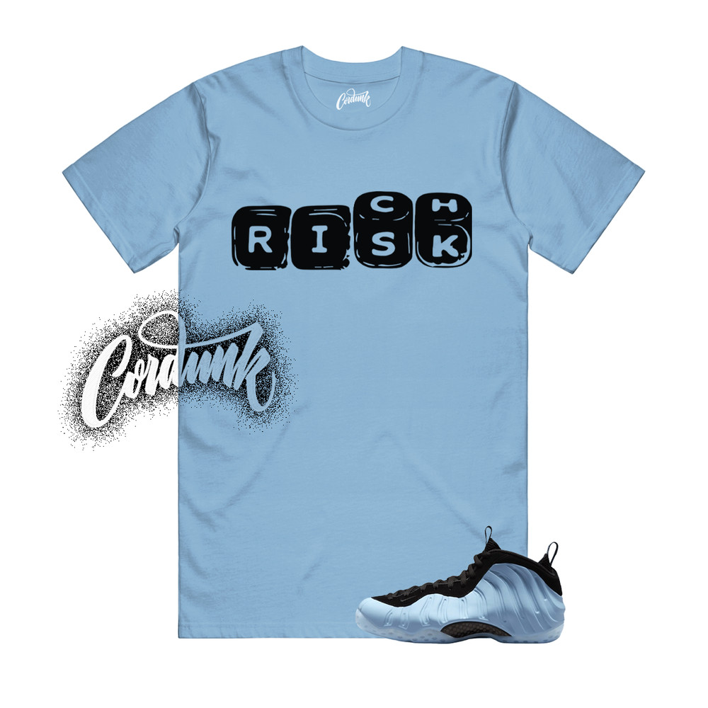 Foamposite Psychic Blue Black Air One T Shirt Match RISK