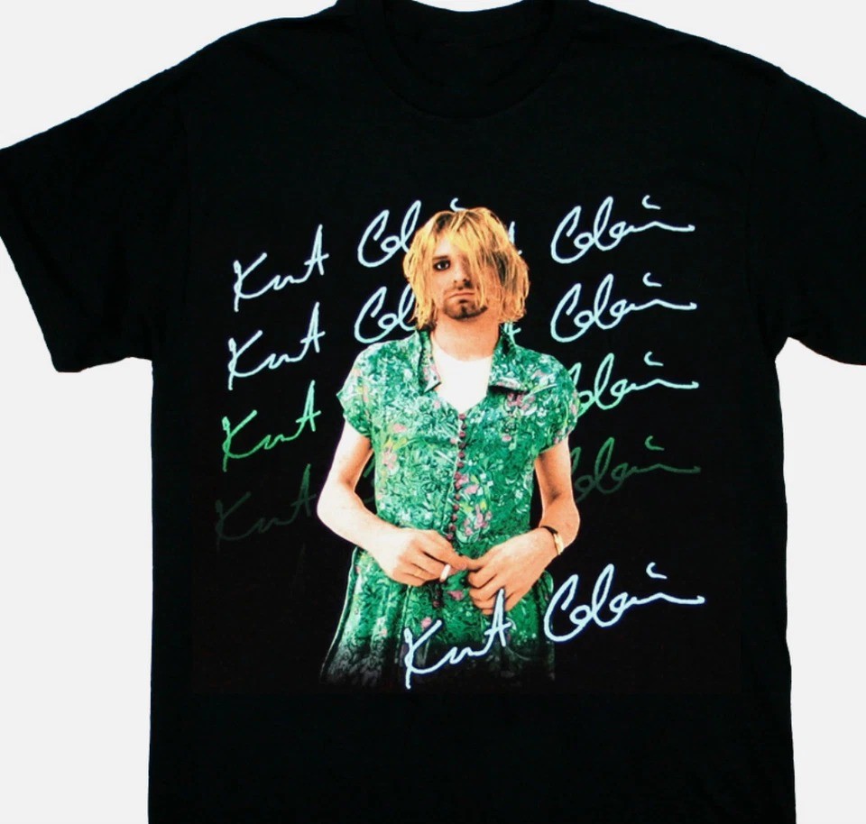 Kurt Cobain Shirt, Kurt Cobain Guitar, Dress, Color Tint, Bird Fxck Tee gallery