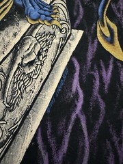 Rare Vintage LIQUID BLUE 1995 Gargoyle All-Over Print Single Stitch Shirt XL USA