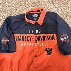 Vintage Harley Davidson Button Down- Size 2XL