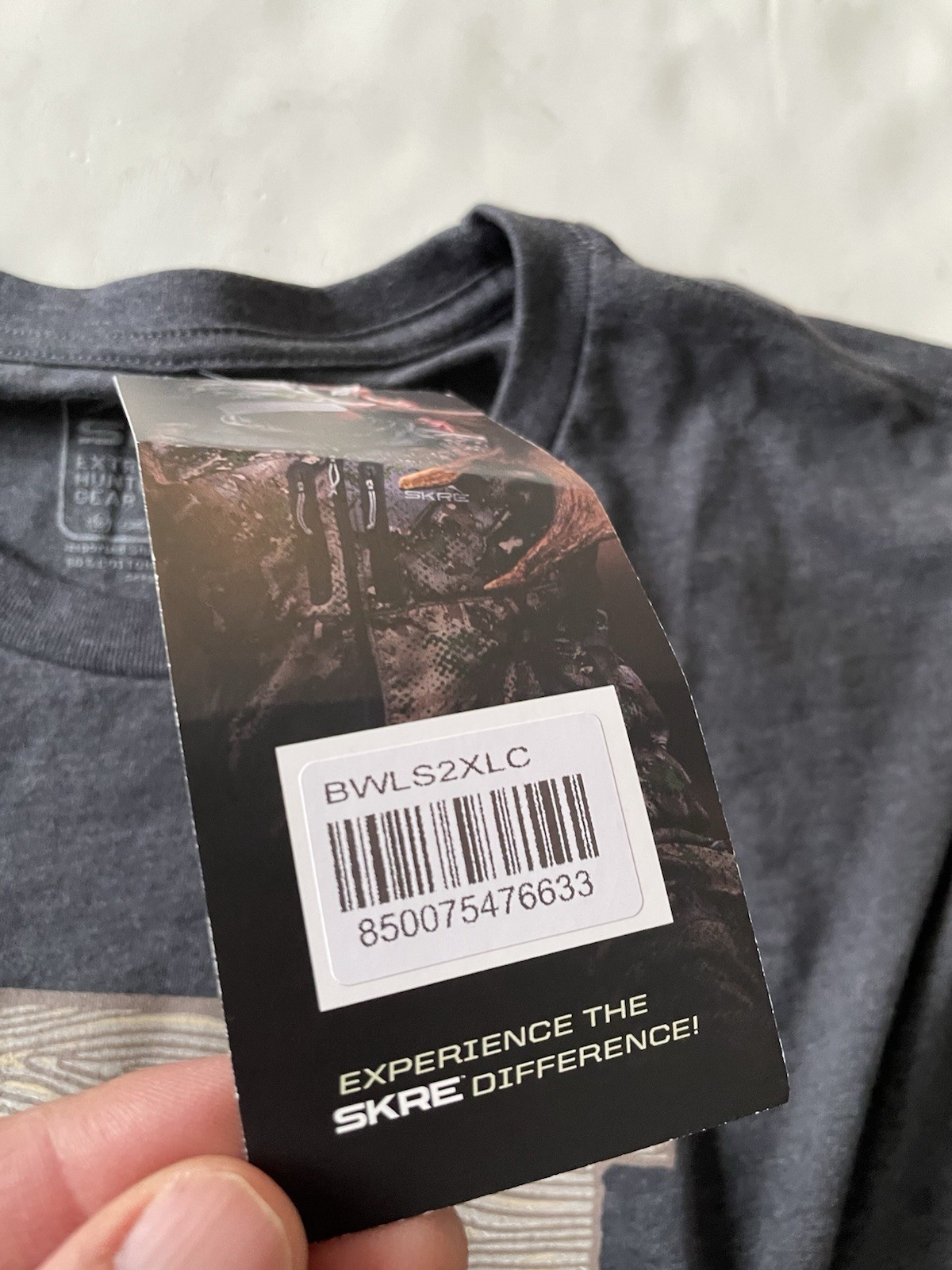 NEW Skre Gear Barnwood Logo Tee Men’s T-shirt 2XL Gray Extreme Hunting Gear gallery