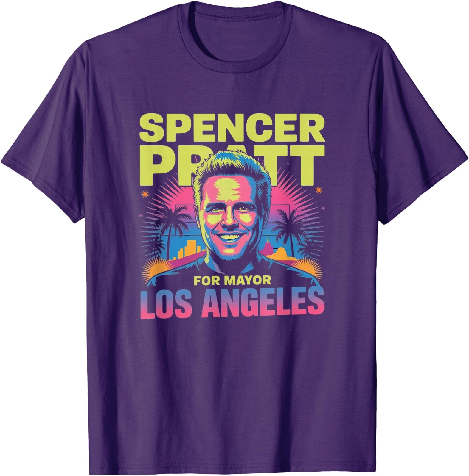 Spencer Pratt for LA Mayor California Humor Design T-Shirt gallery