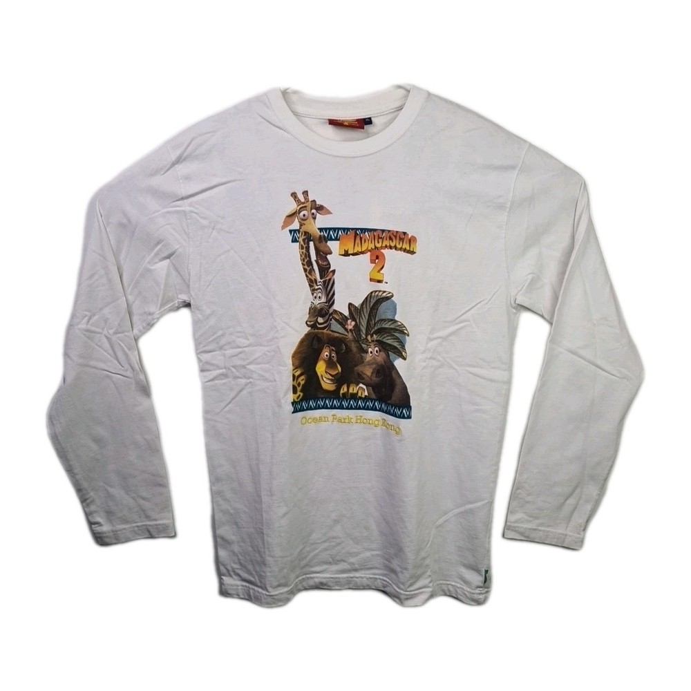 🚨 Dreamworks Madagascar 2 Ocean Park Hong Kong Long Sleeve White Men’s Size XL