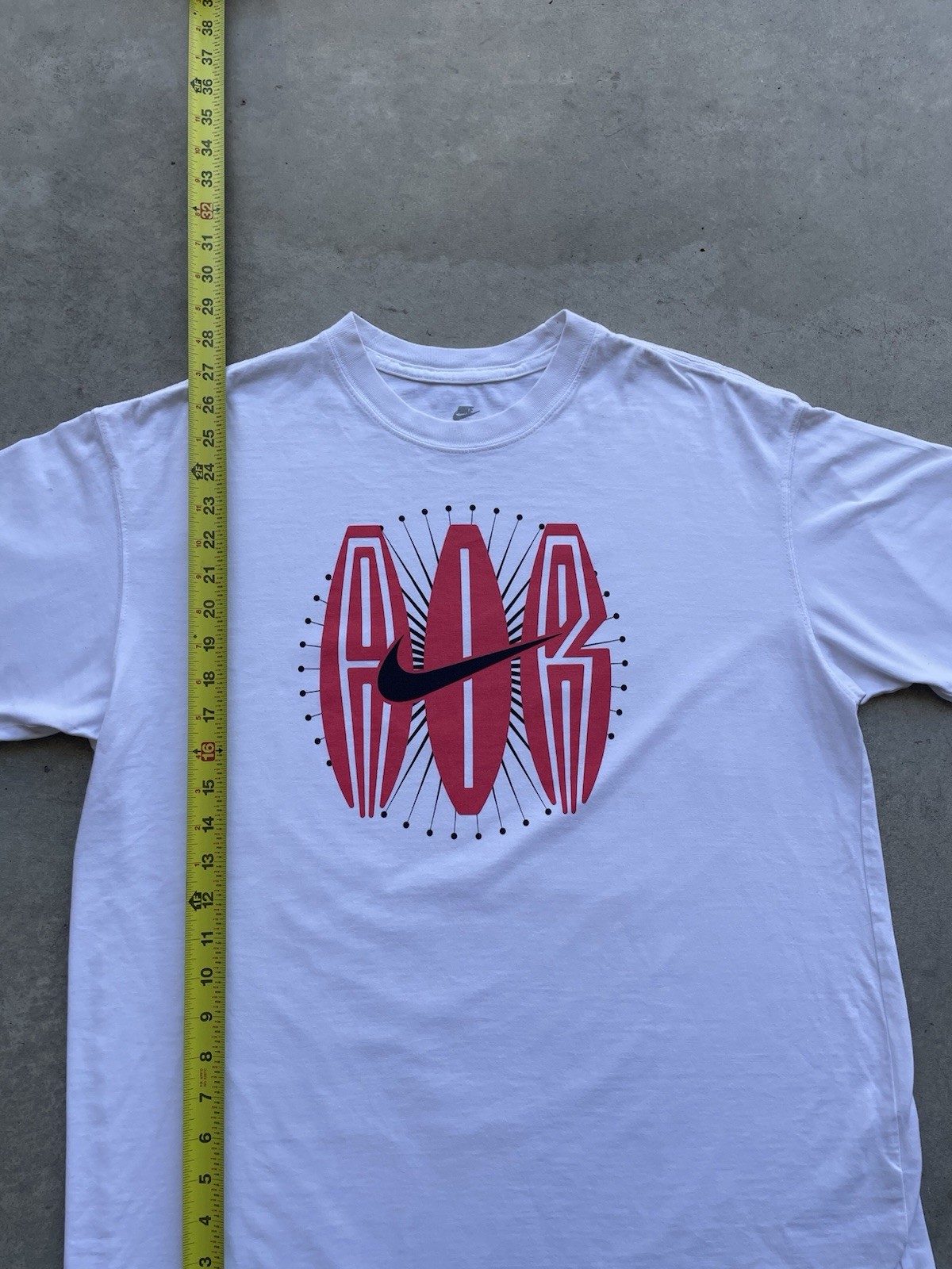 Nike Air Graphic Tee Shirt Mens Large White/Red With Swoosh Y2K gallery
