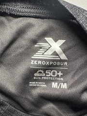 Zeroxposur Black Men’s Performance T-Shirt, Size M, UPF 50+ Sun Protection.