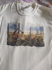 VTG Wild Wings JERZEES Heavyweight Blend T Shirt Pheasants Medium