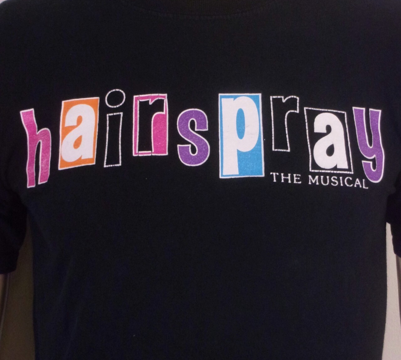 vintage 00s Y2K rare Hairspray The Musical T-Shirt John Waters Movie Film SZ S