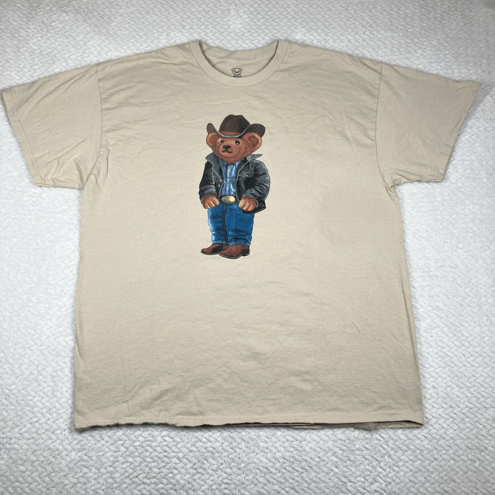 Cowboy T-Shirt Polo Bear Style T-Shirt Style Casual Graphic T-Shirt XL