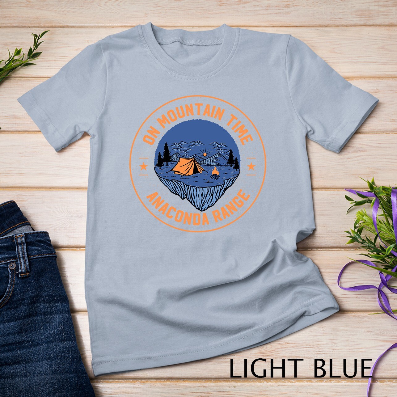 On Mountain Time Anaconda Range Hiking Montana Hiker Outdoor Unisex T-shirt gallery