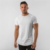 Men's Summer Solid Color Slim Fit Cotton T-shirt Gym Bodybuilding Jogging Casual gallery