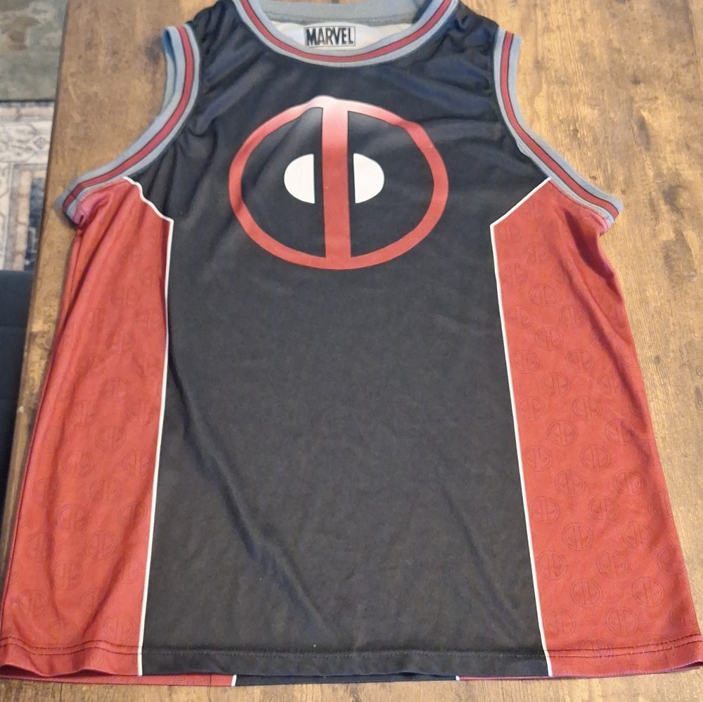 Deadpool Jersey Adult Medium 38/40 Marvel Basketball Style Tank