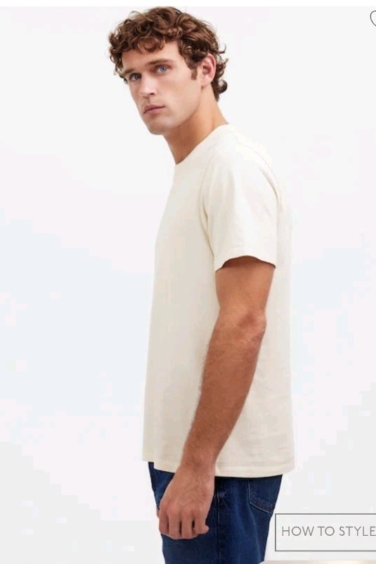 Madewell Garment Dyed Allday Crewneck Tee Lighthouse Ivory Mens XS XSMALL NWT gallery