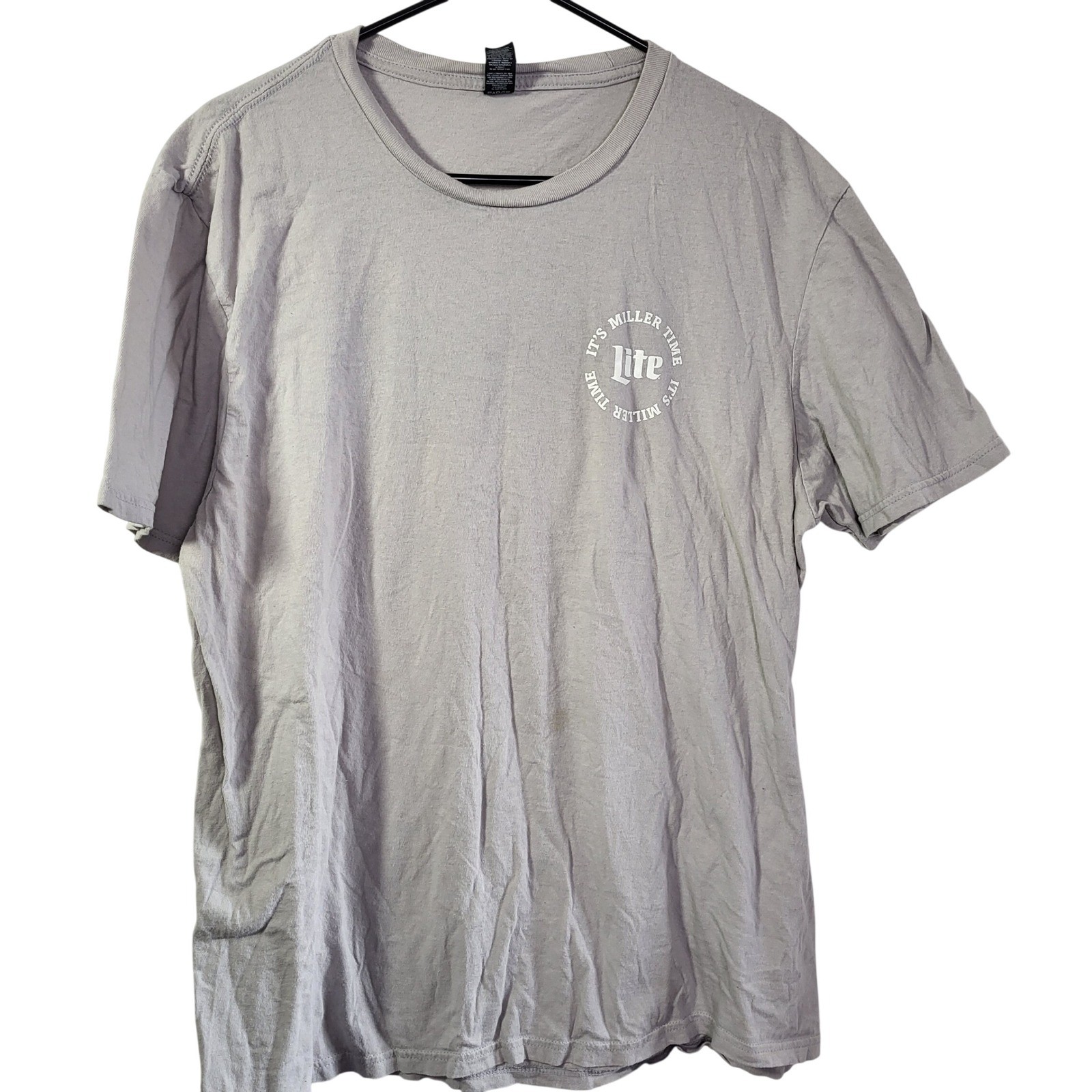 Milwaukee Brewers Miller Lite Gray Graphic T-Shirt Mens XL District DT5000 MLB gallery