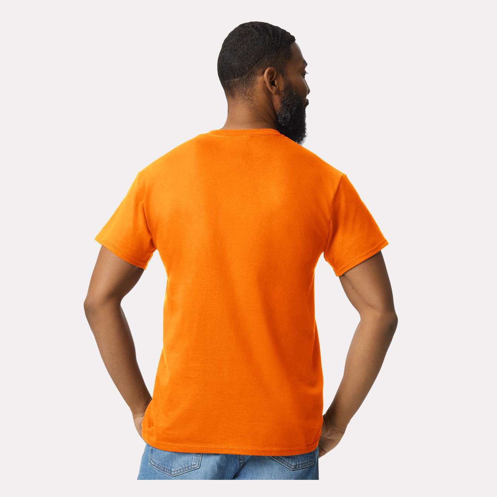 Gildan Short-Sleeve Pocket T-Shirt Safety Orange 9 Pack 50/50 Cotton/Polyester gallery