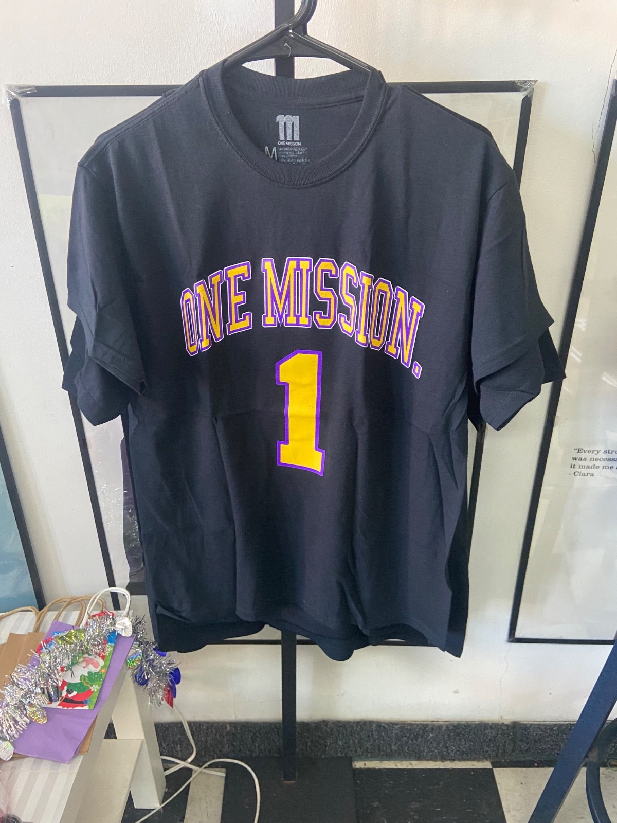 One Mission “Greatness” T-Shirt Double Sided Shirt Black Size XL & XXL Cotton gallery