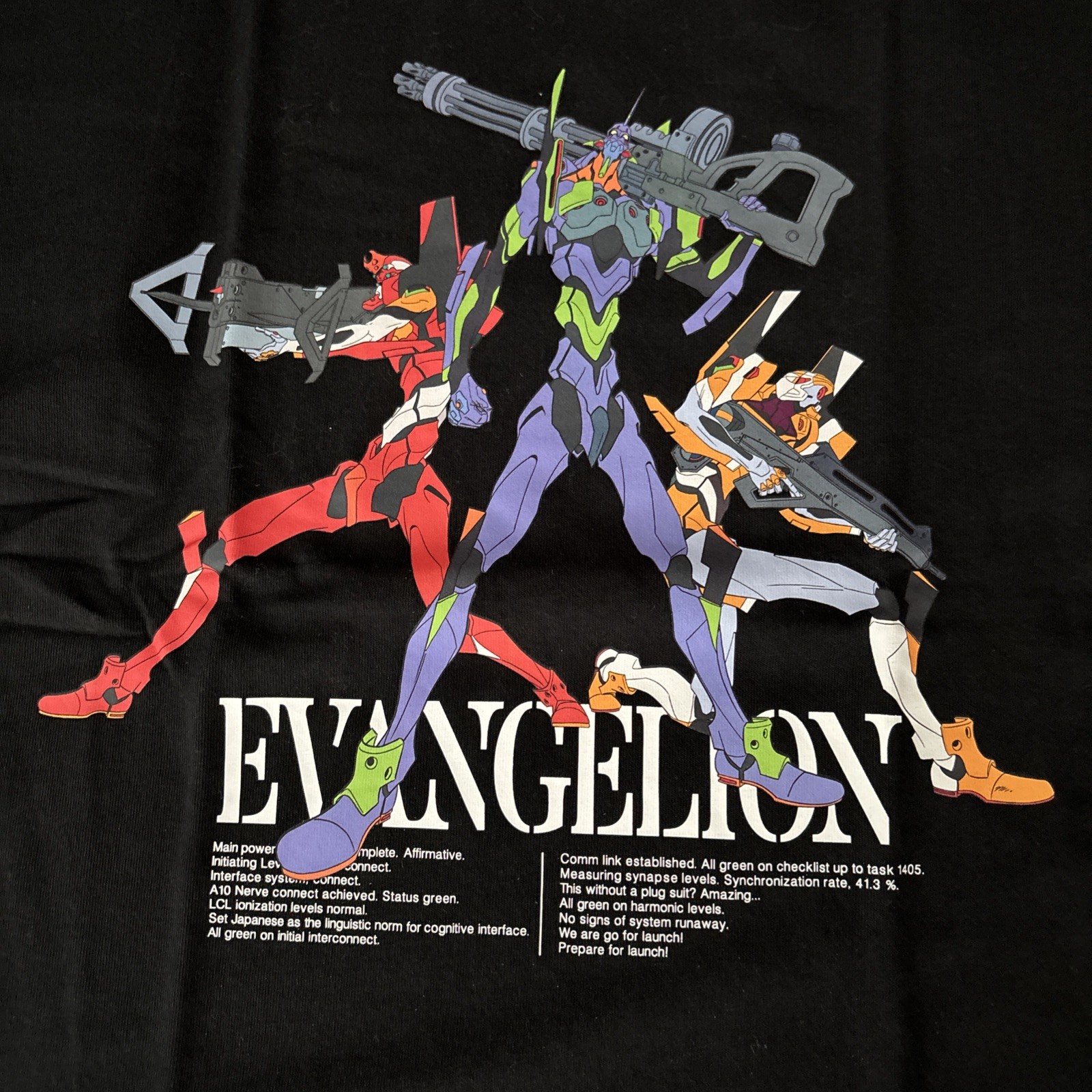 UNIQLO NEON GENESIS EVANGELION BLACK TSHIRT SIZE LARGE NWT (REI ASUKA SHINJI) gallery