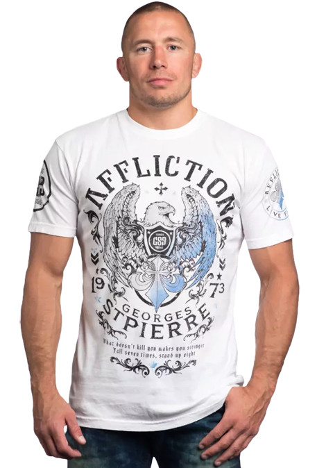 $58 AFFLICTION Georges St Pierre VIRTUE Short Sleeve Slim Fit T-shirt NWT gallery