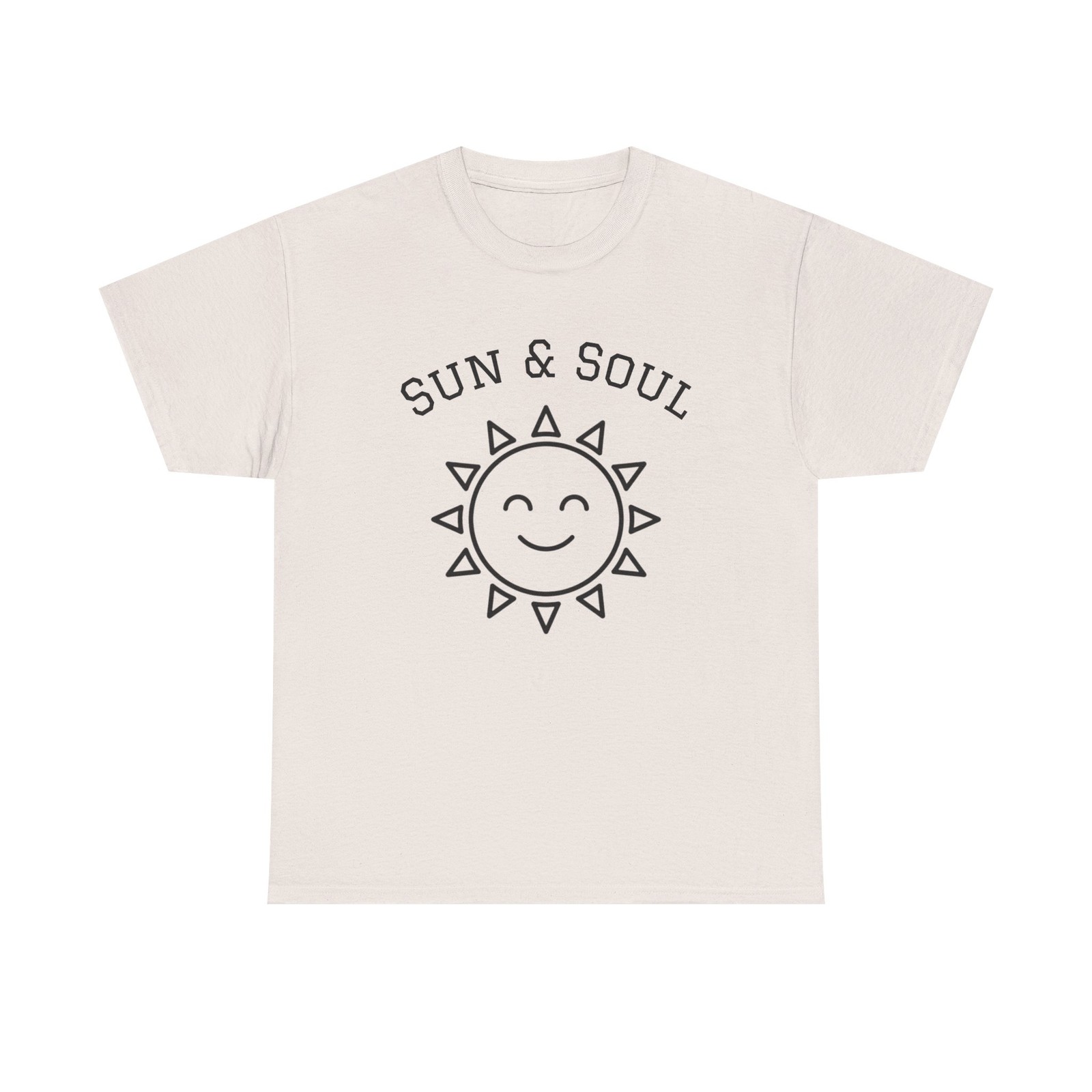Sun & Soul smiling sun Tee | Positive vibes, minimalist art design simple gallery