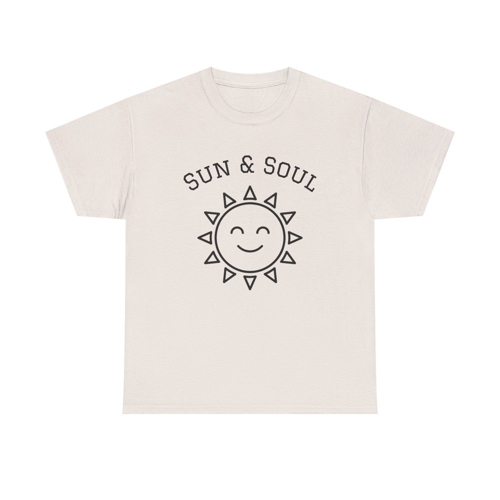 Sun & Soul smiling sun Tee | Positive vibes, minimalist art design simple