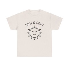 Sun & Soul smiling sun Tee | Positive vibes, minimalist art design simple