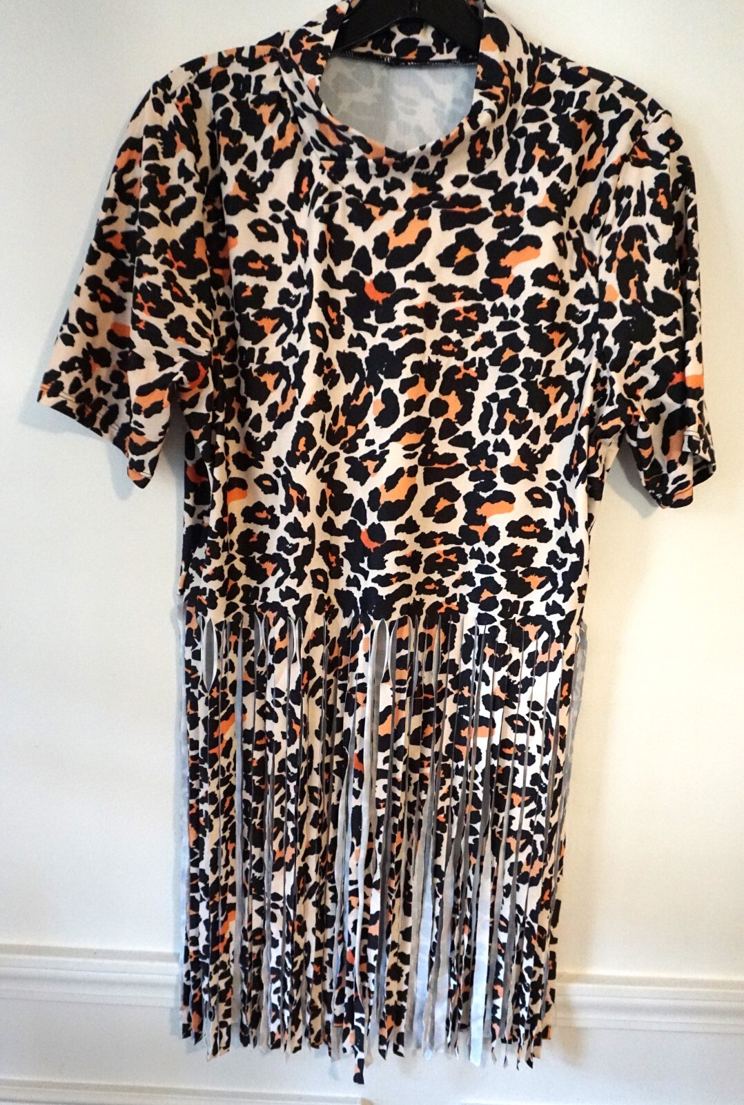 ANIMAL PRINT FRINGE TOP SHIRT ADULT M gallery