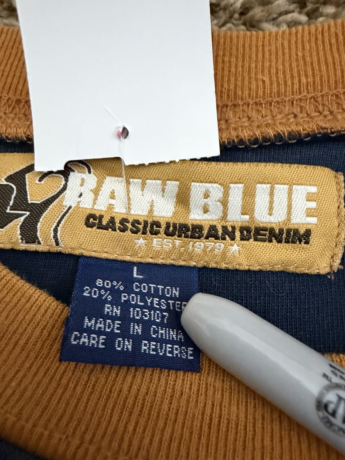 Vintage Raw Blue Tried Trusted And True Lace Up Boots T Shirt Mens Size Large gallery