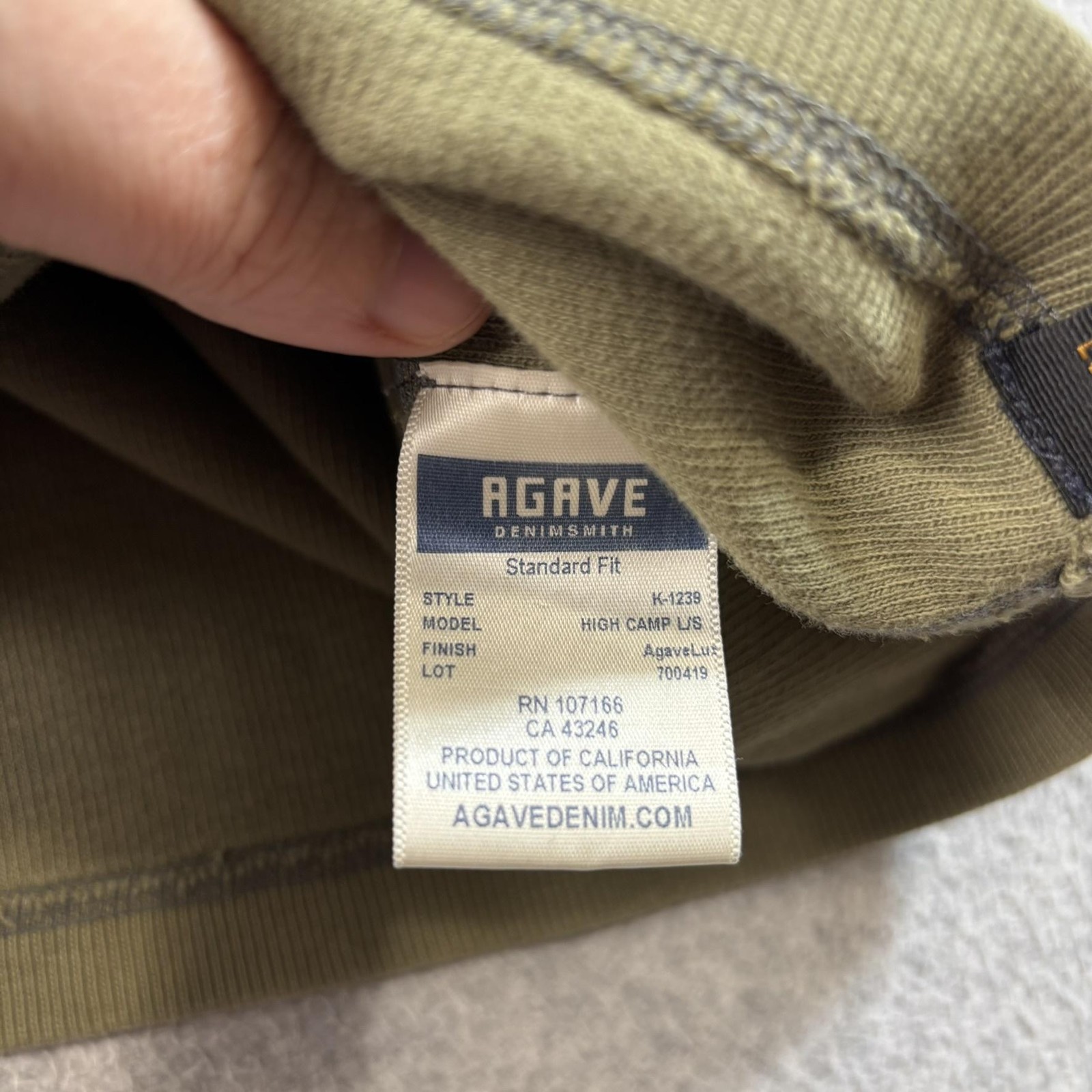Agave Denimsmith Shirt Mens XL Green High Camp Long Sleeve Made USA Heritage gallery