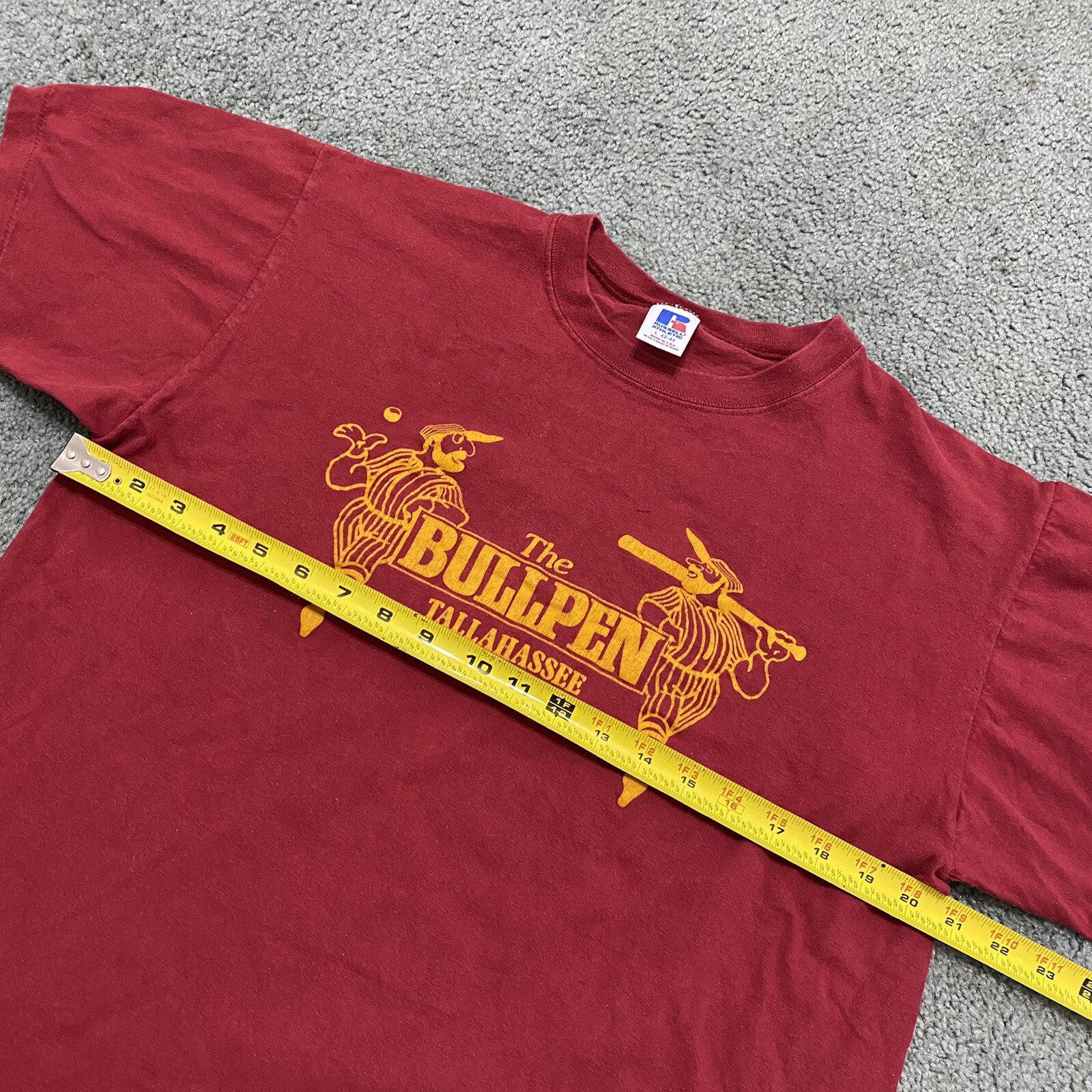 Vintage 90s Russell “The Bullpen” Tallahassee FL Baseball T Shirt Sz L USA gallery