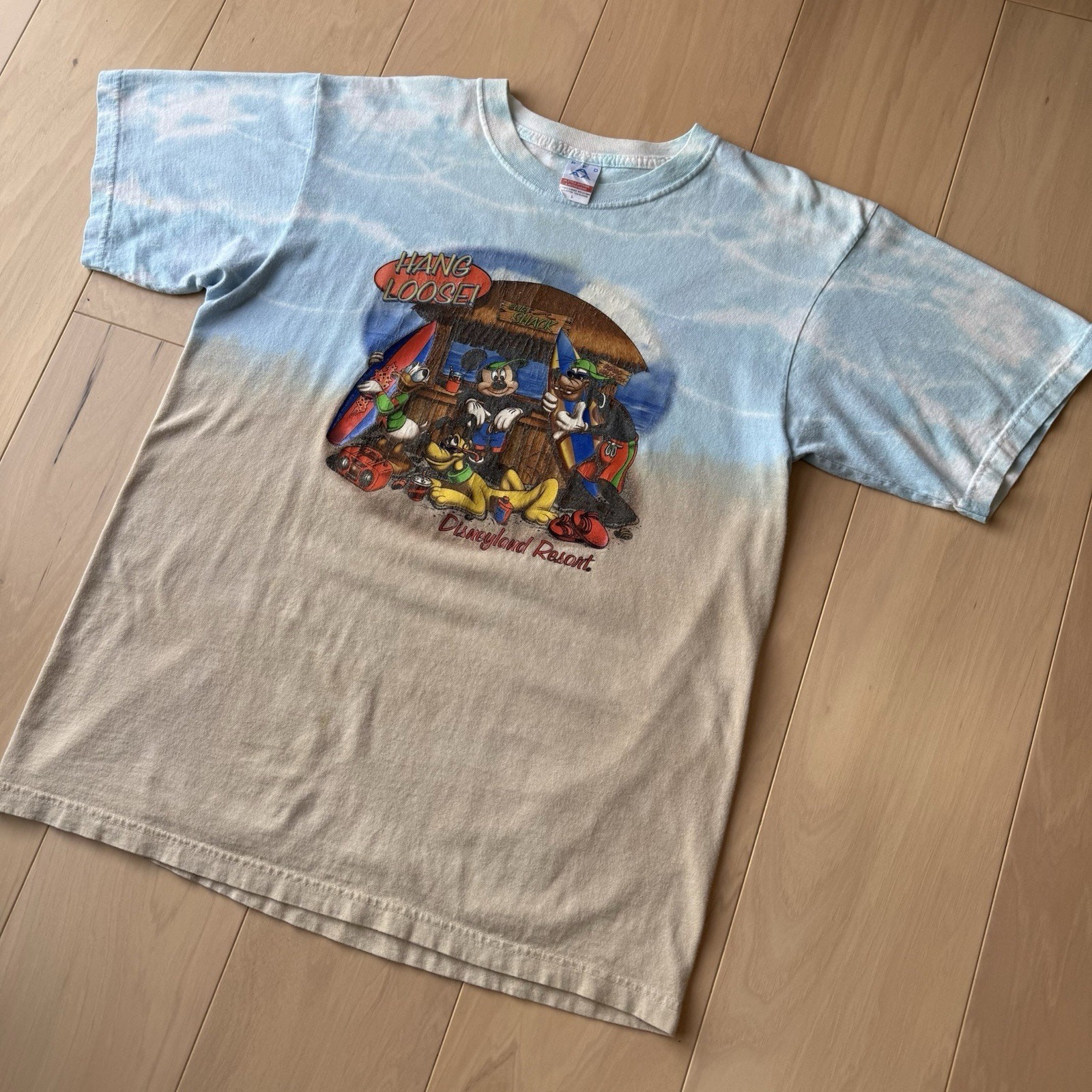 Vintage Disney Surf Shack Shirt Large Multicolor 90s Hang Loose Disneyland gallery