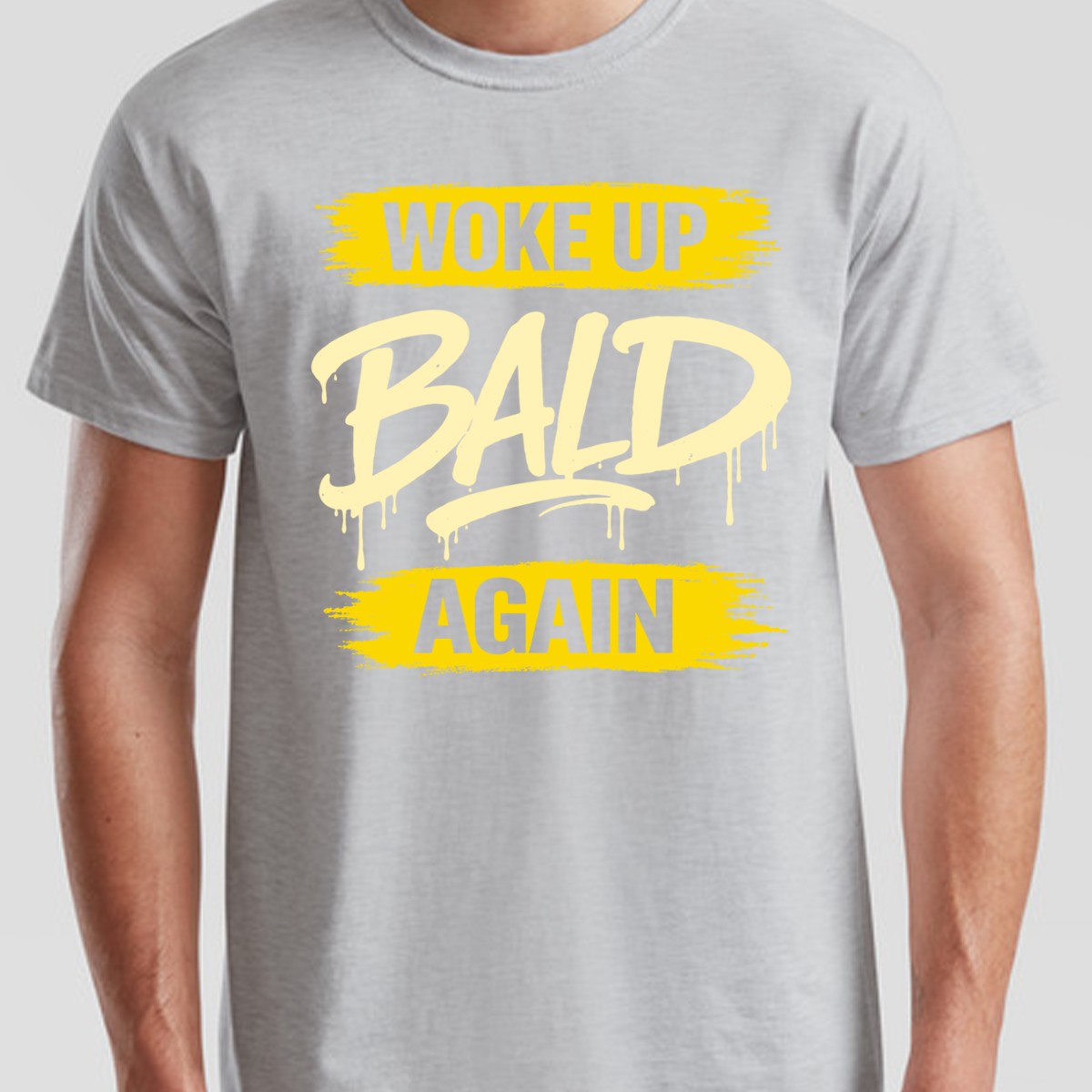 Woke Up Mens T Shirt Bald Again Father's Day Bald Guy Men's Graphic Tee gallery