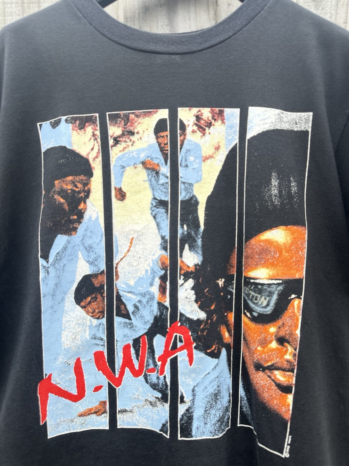 1990 TOP HEAVY N.W.A 100 Miles and Runnin EP Cover Tee Large ULTRA RARE 90s Rap gallery