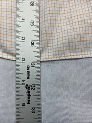 Croft and barrow Orange Plad Button down shirt size 16-1/2-34/35