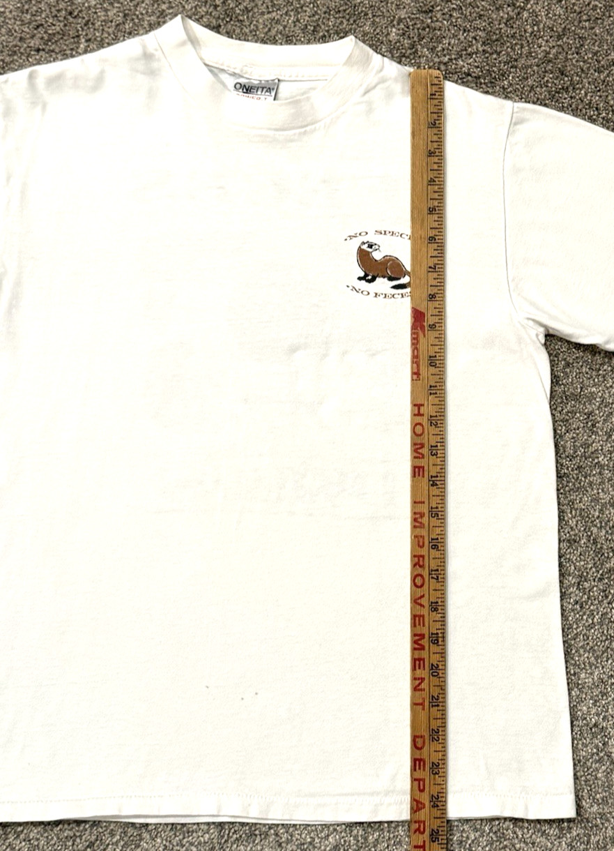 Vintage Endangered Feces Funny T Shirt Single Stitch Ferret Driggs Idaho M gallery