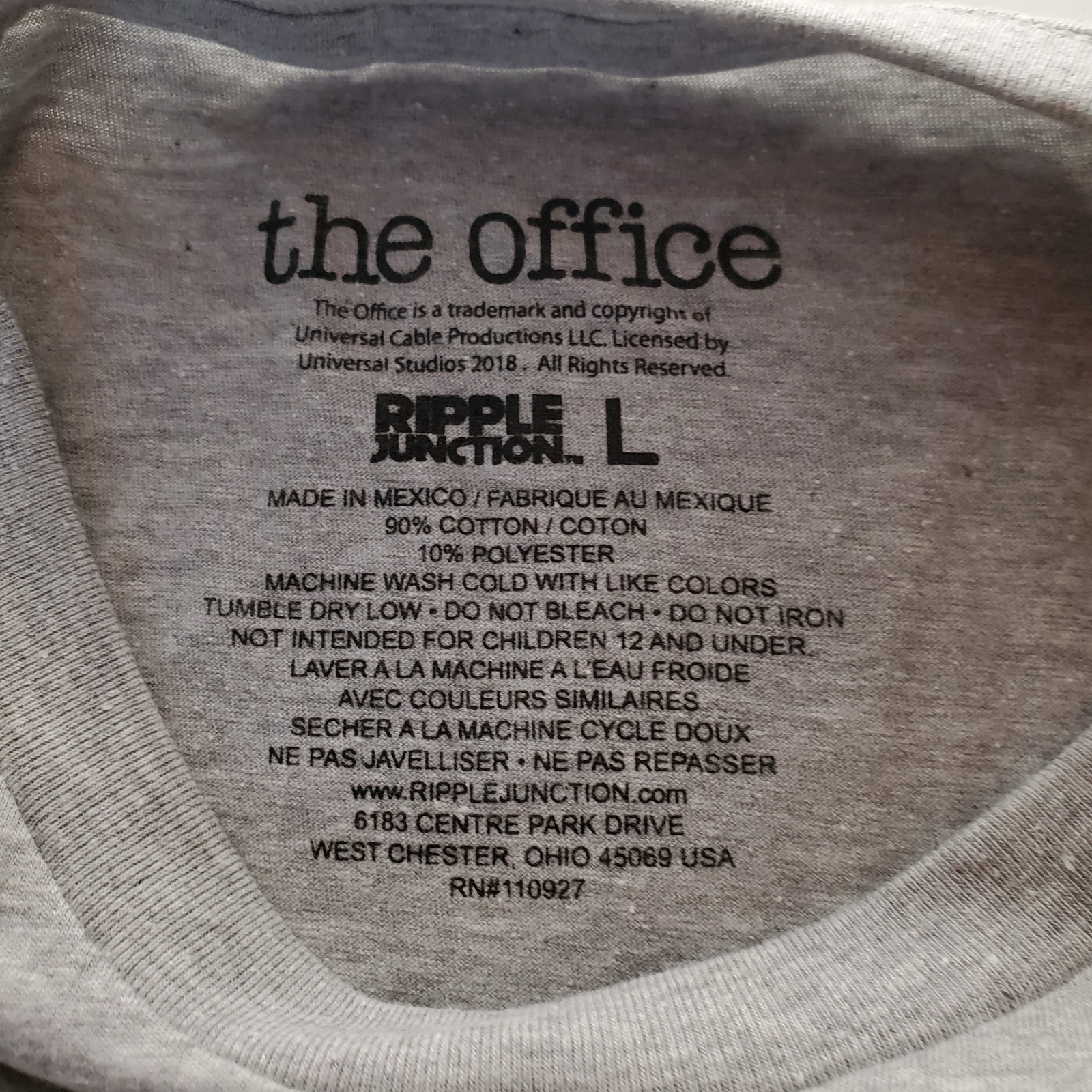 The Office Scrantonicity Large Heather Gray T-Shirt New Without Tags gallery