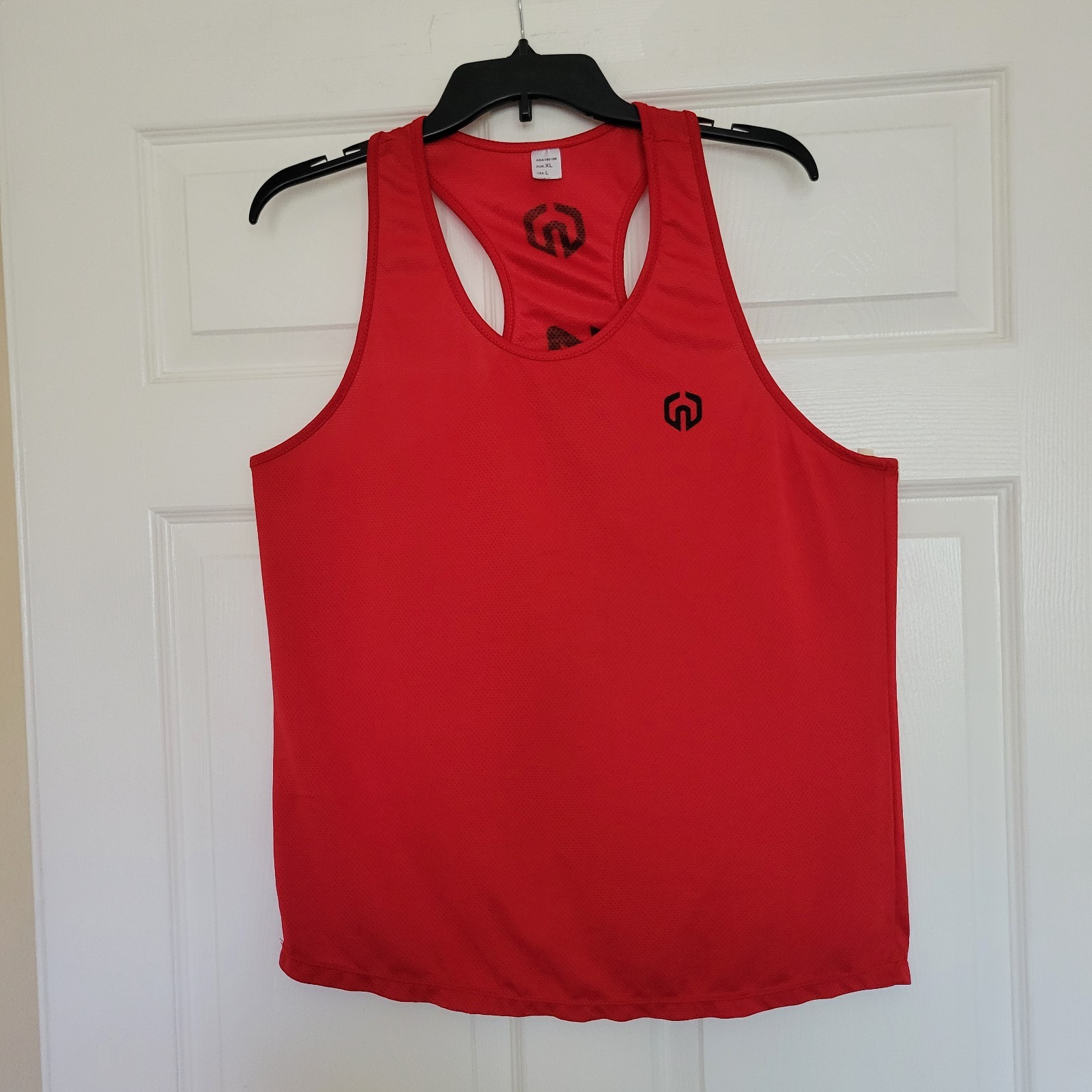 NELEUS Dry-Fit Red Mesh Y-Back Muscle Workout Tank-Top Size Large