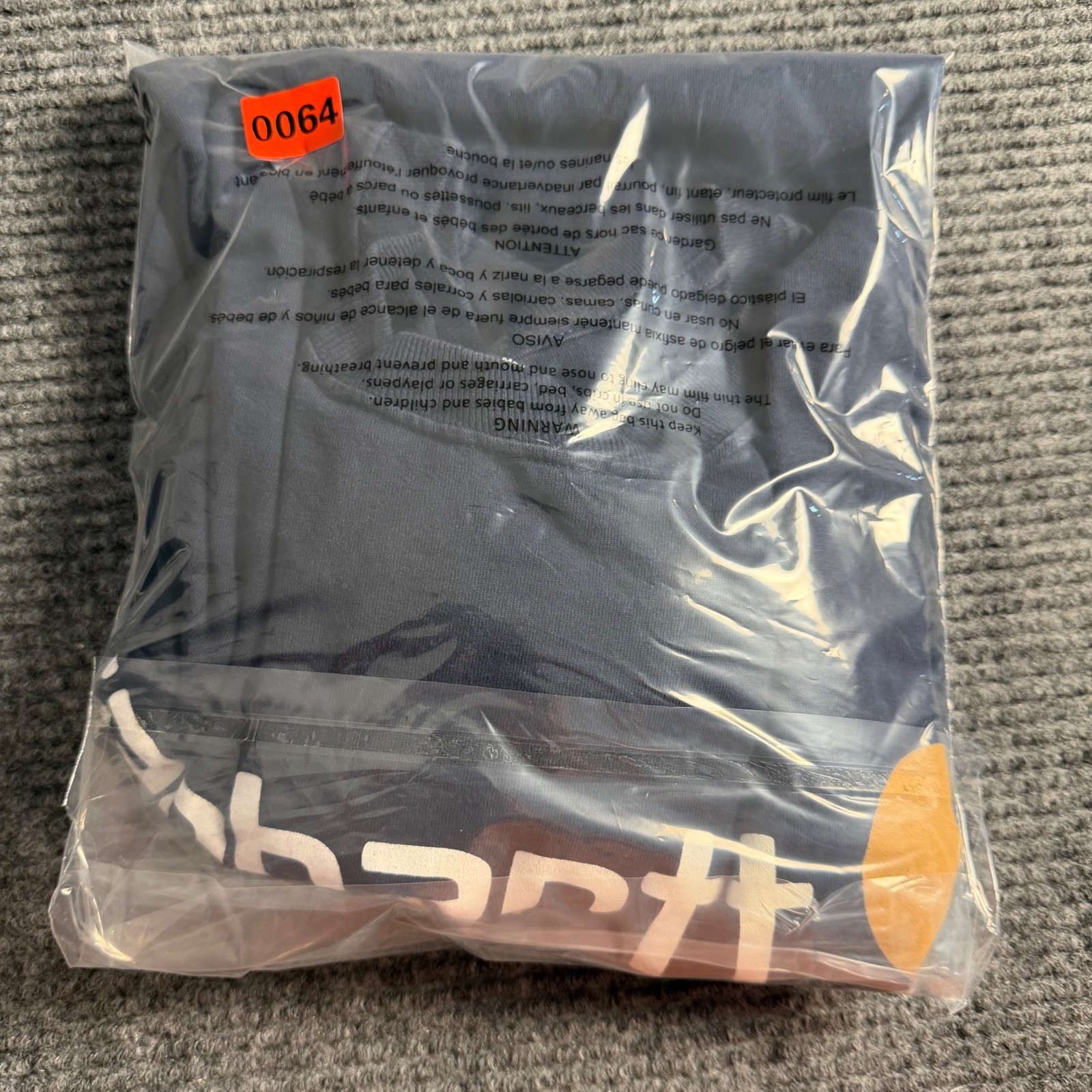 Carhartt Mens XL Long Sleeve Graphic T-Shirt Navy Blue Logo Workwear Tee gallery