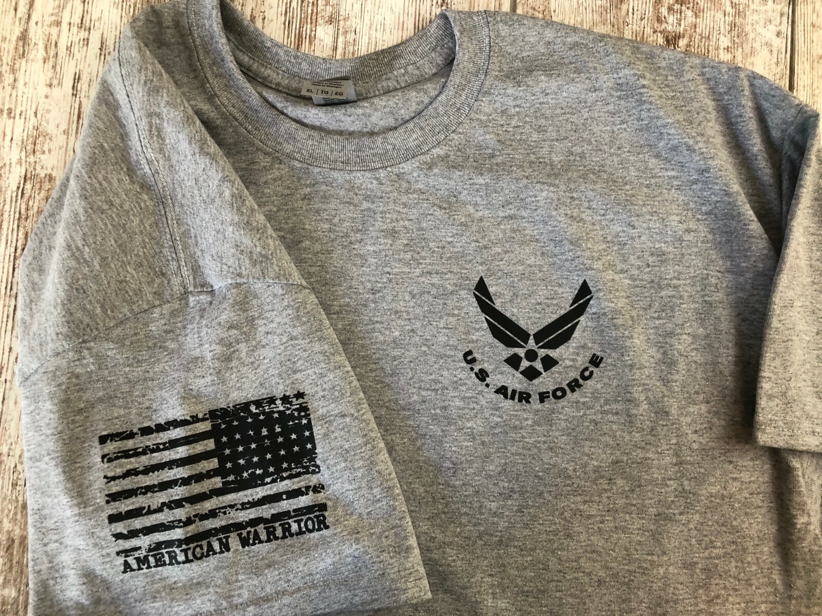 Air Force Military T-shirt With DD-214 Alumni USAF Chest Logo 188G gallery