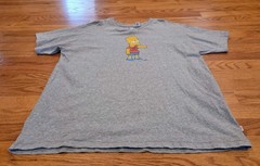 Levi’s The Simpsons Bart Shirt Size L Gray Down with Homework 20th Century Fox