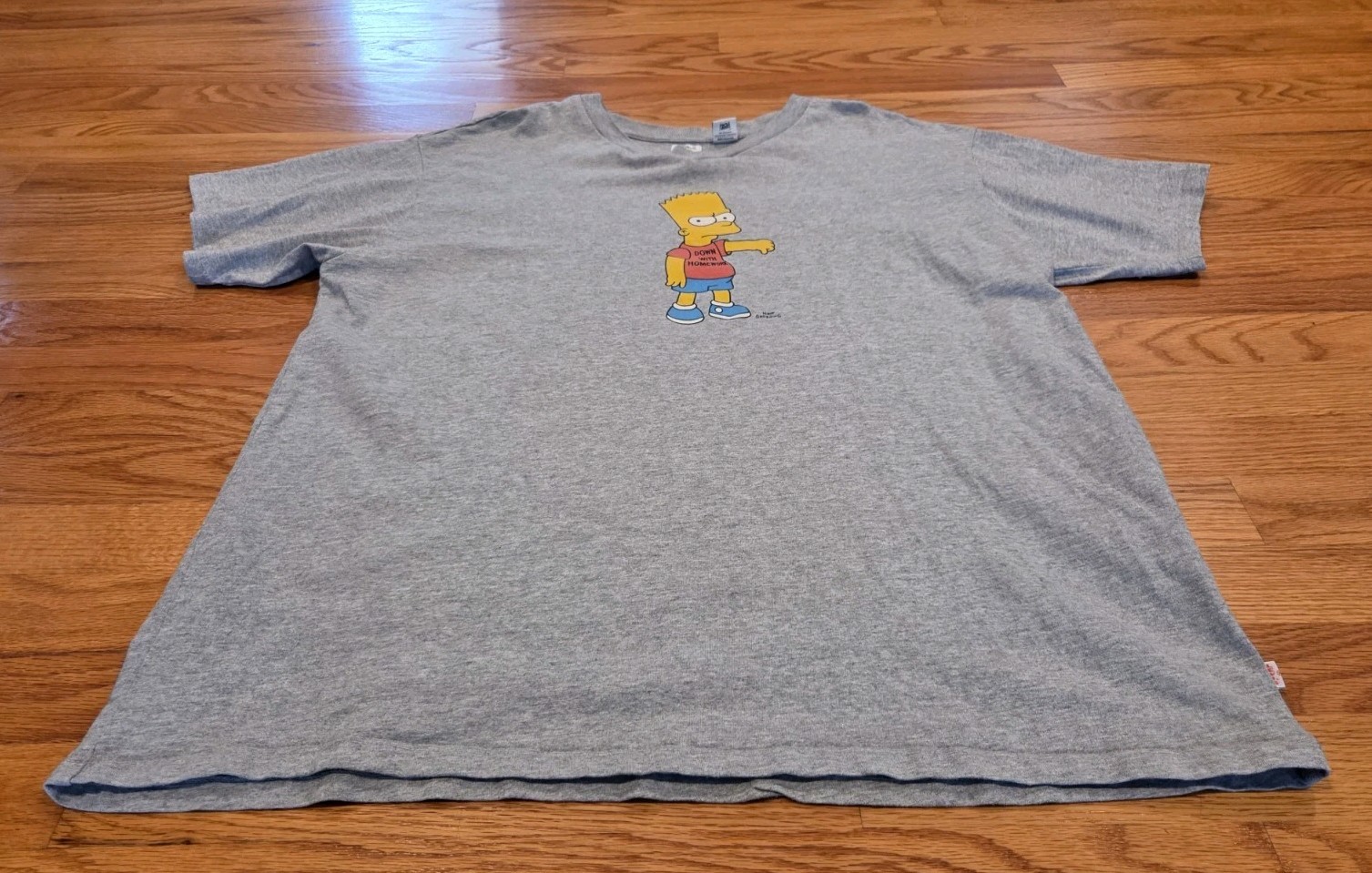 Levi's The Simpsons Bart Shirt Size L Gray Down with Homework 20th Century Fox gallery
