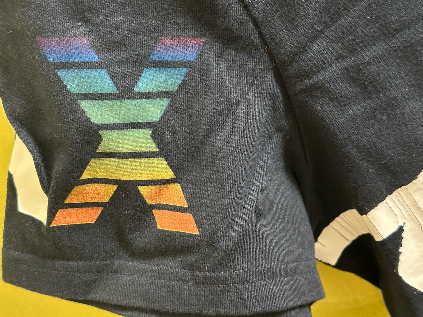 XL 2017 SUPERDRY LAX PALM Eclipse Blue 100% Cotton T-Shirt w/ Rainbow Colors NWT gallery