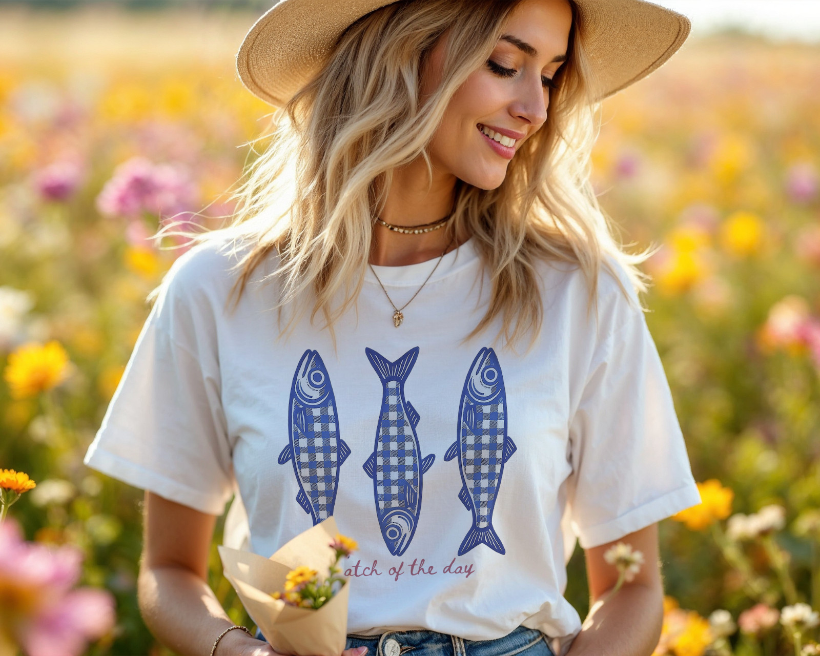 Catch of the Day Fishing T-Shirt Nautical Seafood Lover Gift Fisherman UnisexA69 gallery